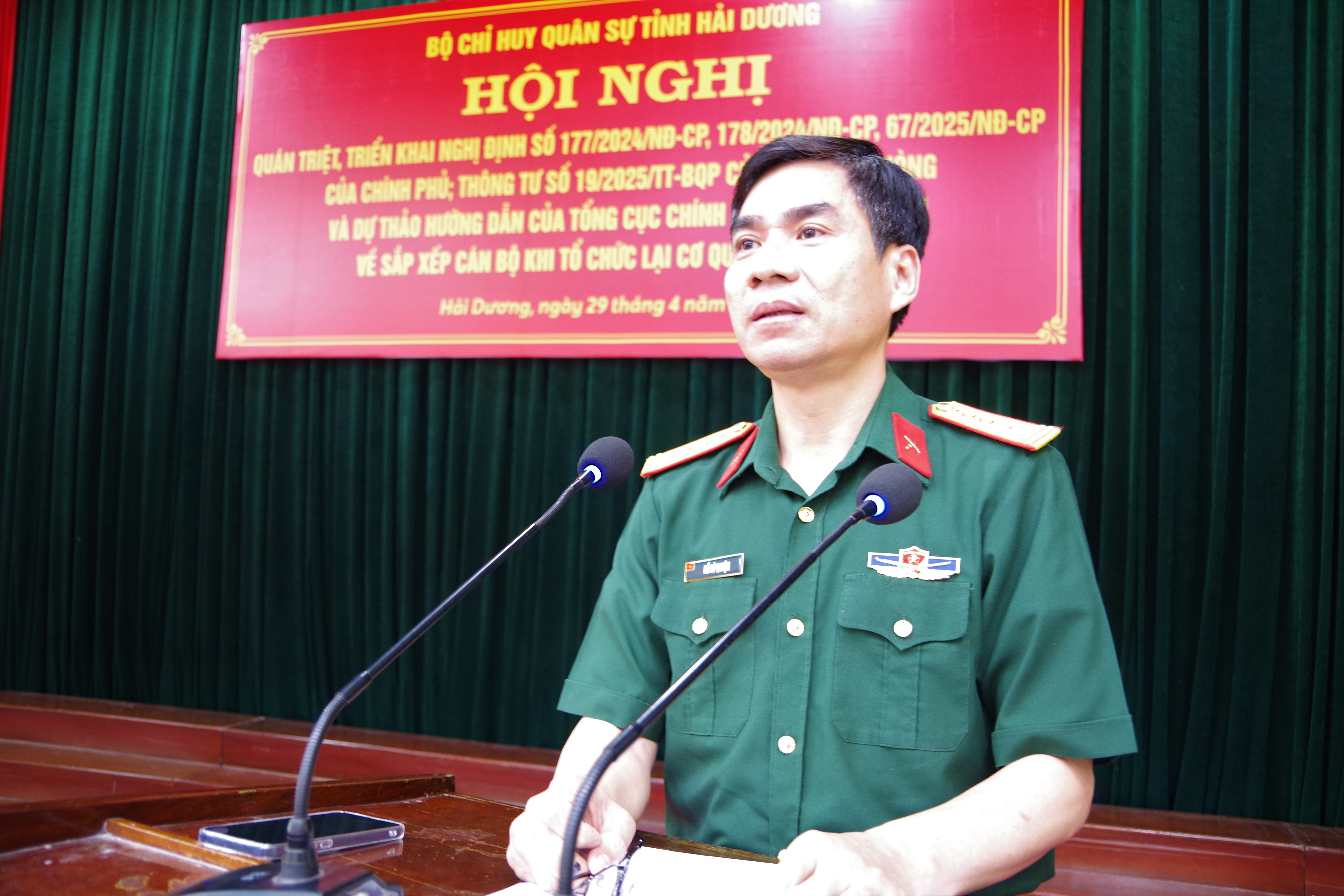 Bộ chỉ huy Quân sự tỉnh Hải Dương quán triệt, triển khai các văn bản, hướng dẫn của Trung ương và Bộ Quốc phòng